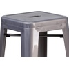image:imageFlash Furniture Lincoln 30 High Backless Clear Coated Metal Indoor Barstool with Square SeatSet of 1