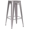 image:imageFlash Furniture Lincoln 30 High Backless Clear Coated Metal Indoor Barstool with Square SeatSet of 4