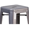 image:imageFlash Furniture Lincoln 30 High Backless Clear Coated Metal Indoor Barstool with Square SeatSet of 4