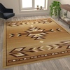 image:imageFlash Furniture Lodi Collection Southwestern Area Rug  Low Pile Brown Olefin Rug  2 x 3 Area Rug  Jute Backing  Hallway Entryway Bedroom Living RoomBeige