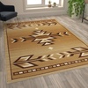 image:imageFlash Furniture Lodi Collection Southwestern Area Rug  Low Pile Brown Olefin Rug  2 x 3 Area Rug  Jute Backing  Hallway Entryway Bedroom Living RoomBeige