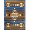 image:imageFlash Furniture Lodi Collection Southwestern Area Rug  Low Pile Brown Olefin Rug  2 x 3 Area Rug  Jute Backing  Hallway Entryway Bedroom Living RoomBlue