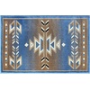image:imageFlash Furniture Lodi Collection Southwestern Area Rug  Low Pile Brown Olefin Rug  2 x 3 Area Rug  Jute Backing  Hallway Entryway Bedroom Living RoomBlue