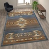 image:imageFlash Furniture Lodi Collection Southwestern Area Rug  Low Pile Brown Olefin Rug  2 x 3 Area Rug  Jute Backing  Hallway Entryway Bedroom Living RoomBlue