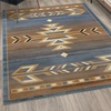 image:imageFlash Furniture Lodi Collection Southwestern Area Rug  Low Pile Brown Olefin Rug  2 x 3 Area Rug  Jute Backing  Hallway Entryway Bedroom Living RoomBlue
