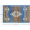 image:imageFlash Furniture Lodi Collection Southwestern Area Rug  Low Pile Brown Olefin Rug  2 x 3 Area Rug  Jute Backing  Hallway Entryway Bedroom Living RoomBlue