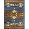 image:imageFlash Furniture Lodi Collection Southwestern Area Rug  Low Pile Brown Olefin Rug  2 x 3 Area Rug  Jute Backing  Hallway Entryway Bedroom Living RoomBlue
