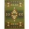 image:imageFlash Furniture Lodi Collection Southwestern Area Rug  Low Pile Brown Olefin Rug  2 x 3 Area Rug  Jute Backing  Hallway Entryway Bedroom Living RoomGreen
