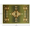 image:imageFlash Furniture Lodi Collection Southwestern Area Rug  Low Pile Brown Olefin Rug  2 x 3 Area Rug  Jute Backing  Hallway Entryway Bedroom Living RoomGreen
