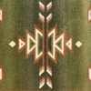 image:imageFlash Furniture Lodi Collection Southwestern Area Rug  Low Pile Brown Olefin Rug  2 x 3 Area Rug  Jute Backing  Hallway Entryway Bedroom Living RoomGreen