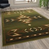 image:imageFlash Furniture Lodi Collection Southwestern Area Rug  Low Pile Brown Olefin Rug  2 x 3 Area Rug  Jute Backing  Hallway Entryway Bedroom Living RoomGreen