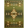 image:imageFlash Furniture Lodi Collection Southwestern Area Rug  Low Pile Brown Olefin Rug  2 x 3 Area Rug  Jute Backing  Hallway Entryway Bedroom Living RoomGreen