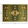 image:imageFlash Furniture Lodi Collection Southwestern Area Rug  Low Pile Brown Olefin Rug  2 x 3 Area Rug  Jute Backing  Hallway Entryway Bedroom Living RoomGreen
