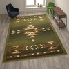 image:imageFlash Furniture Lodi Collection Southwestern Area Rug  Low Pile Brown Olefin Rug  2 x 3 Area Rug  Jute Backing  Hallway Entryway Bedroom Living RoomGreen