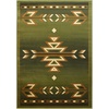 image:imageFlash Furniture Lodi Collection Southwestern Area Rug  Low Pile Brown Olefin Rug  2 x 3 Area Rug  Jute Backing  Hallway Entryway Bedroom Living RoomGreen