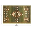 image:imageFlash Furniture Lodi Collection Southwestern Area Rug  Low Pile Brown Olefin Rug  2 x 3 Area Rug  Jute Backing  Hallway Entryway Bedroom Living RoomGreen