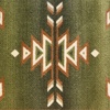 image:imageFlash Furniture Lodi Collection Southwestern Area Rug  Low Pile Brown Olefin Rug  2 x 3 Area Rug  Jute Backing  Hallway Entryway Bedroom Living RoomGreen