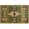image:imageFlash Furniture Lodi Collection Southwestern Area Rug  Low Pile Brown Olefin Rug  2 x 3 Area Rug  Jute Backing  Hallway Entryway Bedroom Living RoomGreen