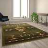 image:imageFlash Furniture Lodi Collection Southwestern Area Rug  Low Pile Brown Olefin Rug  2 x 3 Area Rug  Jute Backing  Hallway Entryway Bedroom Living RoomGreen