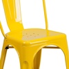 image:imageFlash Furniture Luke Commercial Grade 4 Pack Yellow Metal IndoorOutdoor Stackable Chair