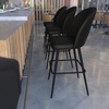 image:imageFlash Furniture Lyla Commercial Grade Modern Armless Barstools  Black LeatherSoft Upholstery  30 Barstool  Contoured Backrest  Steel Frame amp Footrest  Set of 2Black Leathersoft