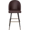 image:imageFlash Furniture Lyla Commercial Grade Modern Armless Barstools  Black LeatherSoft Upholstery  30 Barstool  Contoured Backrest  Steel Frame amp Footrest  Set of 2Brown Leathersoft