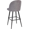 image:imageFlash Furniture Lyla Commercial Grade Modern Armless Barstools  Black LeatherSoft Upholstery  30 Barstool  Contoured Backrest  Steel Frame amp Footrest  Set of 2Gray Faux Linen