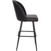 image:imageFlash Furniture Lyla Commercial Grade Modern Armless Barstools  Black LeatherSoft Upholstery  30 Barstool  Contoured Backrest  Steel Frame amp Footrest  Set of 2Black Leathersoft