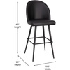 image:imageFlash Furniture Lyla Commercial Grade Modern Armless Barstools  Black LeatherSoft Upholstery  30 Barstool  Contoured Backrest  Steel Frame amp Footrest  Set of 2Black Leathersoft