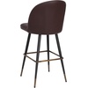 image:imageFlash Furniture Lyla Commercial Grade Modern Armless Barstools  Black LeatherSoft Upholstery  30 Barstool  Contoured Backrest  Steel Frame amp Footrest  Set of 2Brown Leathersoft