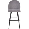 image:imageFlash Furniture Lyla Commercial Grade Modern Armless Barstools  Black LeatherSoft Upholstery  30 Barstool  Contoured Backrest  Steel Frame amp Footrest  Set of 2Gray Faux Linen