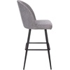 image:imageFlash Furniture Lyla Commercial Grade Modern Armless Barstools  Black LeatherSoft Upholstery  30 Barstool  Contoured Backrest  Steel Frame amp Footrest  Set of 2Gray Faux Linen