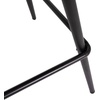 image:imageFlash Furniture Lyla Commercial Grade Modern Armless Barstools  Black LeatherSoft Upholstery  30 Barstool  Contoured Backrest  Steel Frame amp Footrest  Set of 2Gray Faux Linen