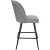 image:imageFlash Furniture Lyla Commercial Grade Modern Armless Counter StoolsGray Faux Linen Upholstery26 BarstoolContoured BackrestSteel Frame amp FootrestSet of 2