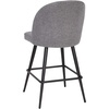 image:imageFlash Furniture Lyla Commercial Grade Modern Armless Counter StoolsGray Faux Linen Upholstery26 BarstoolContoured BackrestSteel Frame amp FootrestSet of 2