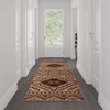 image:imageFlash Furniture Marana Collection Southwestern Style Area Rug  Brown Olefin Accent Rug  5 x 7  Cotton Backing  Entryway Living Room BedroomBrown
