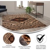 image:imageFlash Furniture Marana Collection Southwestern Style Area Rug  Brown Olefin Accent Rug  5 x 7  Cotton Backing  Entryway Living Room BedroomBrown