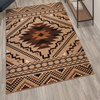 image:imageFlash Furniture Marana Collection Southwestern Style Area Rug  Brown Olefin Accent Rug  5 x 7  Cotton Backing  Entryway Living Room BedroomBrown