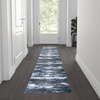 image:imageFlash Furniture Marian Collection Area Rug  Distressed Turquoise Olefin Rug with Jute Backing  3 x 16  Entryway Living Room BedroomTurquoise