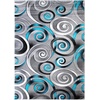 image:imageFlash Furniture Masie Collection Olefin Area Rug  Turquoise Swirl  5 x 7  Jute Backing  Entryway Living Room Bedroom5 x 7 Rectangular