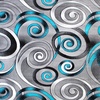 image:imageFlash Furniture Masie Collection Olefin Area Rug  Turquoise Swirl  5 x 7  Jute Backing  Entryway Living Room Bedroom5 x 7 Rectangular