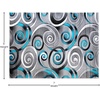 image:imageFlash Furniture Masie Collection Olefin Area Rug  Turquoise Swirl  5 x 7  Jute Backing  Entryway Living Room Bedroom5 x 7 Rectangular