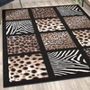 image:imageFlash Furniture Menagerie Collection Animal Print Area Rug  Olefin Area Rug with Cheetah Leopard Zebra and Giraffe Design  5 x 7  Individually Raised Squares52 x 74 Rectangular