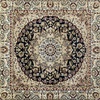image:imageFlash Furniture Mersin Collection Persian Style Area Rug  Olefin Ivory NonShedding Fibers  2 x 3  Jute Backing  Hallway Entryway Bedroom Living RoomBlack