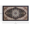 image:imageFlash Furniture Mersin Collection Persian Style Area Rug  Olefin Ivory NonShedding Fibers  2 x 3  Jute Backing  Hallway Entryway Bedroom Living RoomBlack