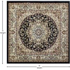 image:imageFlash Furniture Mersin Collection Persian Style Area Rug  Olefin Ivory NonShedding Fibers  2 x 3  Jute Backing  Hallway Entryway Bedroom Living RoomBlack