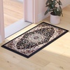 image:imageFlash Furniture Mersin Collection Persian Style Area Rug  Olefin Ivory NonShedding Fibers  2 x 3  Jute Backing  Hallway Entryway Bedroom Living RoomBlack