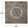 image:imageFlash Furniture Mersin Collection Persian Style Area Rug  Olefin Ivory NonShedding Fibers  2 x 3  Jute Backing  Hallway Entryway Bedroom Living RoomIvory