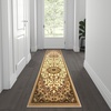 image:imageFlash Furniture Mersin Collection Persian Style Area Rug  Olefin Ivory NonShedding Fibers  2 x 3  Jute Backing  Hallway Entryway Bedroom Living RoomIvory