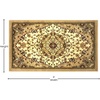 image:imageFlash Furniture Mersin Collection Persian Style Area Rug  Olefin Ivory NonShedding Fibers  2 x 3  Jute Backing  Hallway Entryway Bedroom Living RoomIvory